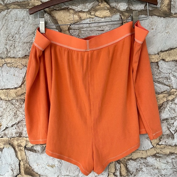SKIMS Orange Women's Intimates Shorts Pajamas Sleepwear Underwear Cozy Lounge - Picture 2 of 4
